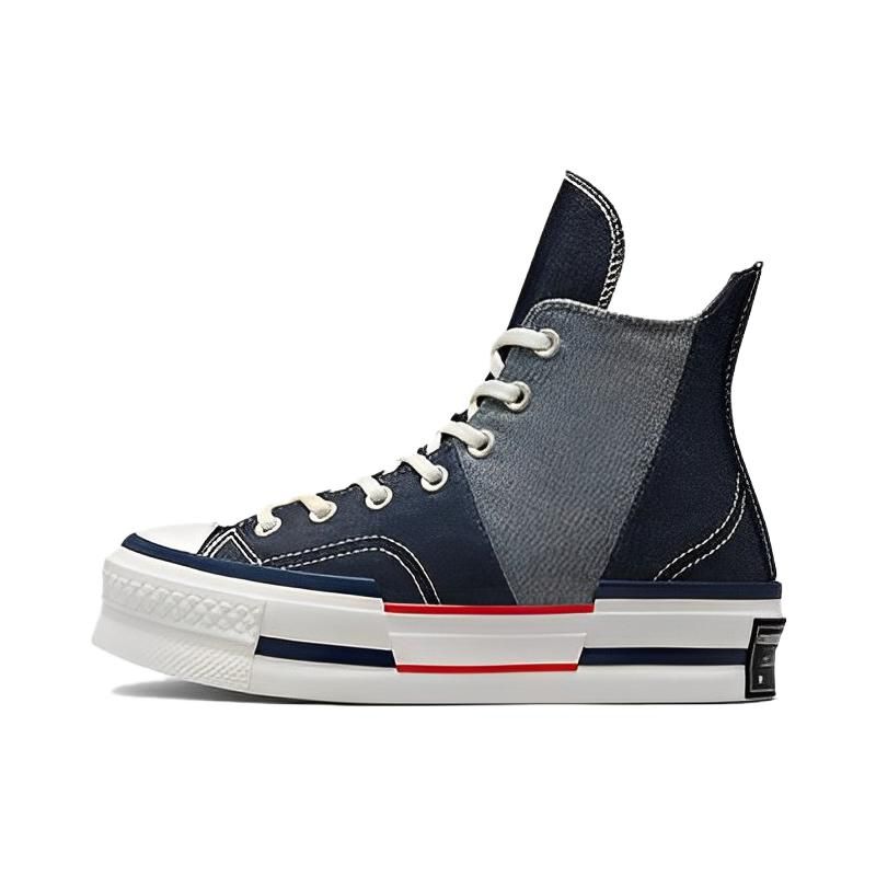 Converse Chuck 70 Plus Retro Denim High-Top Canvas Shoes Unisex Sneakers Black Gray A03960C