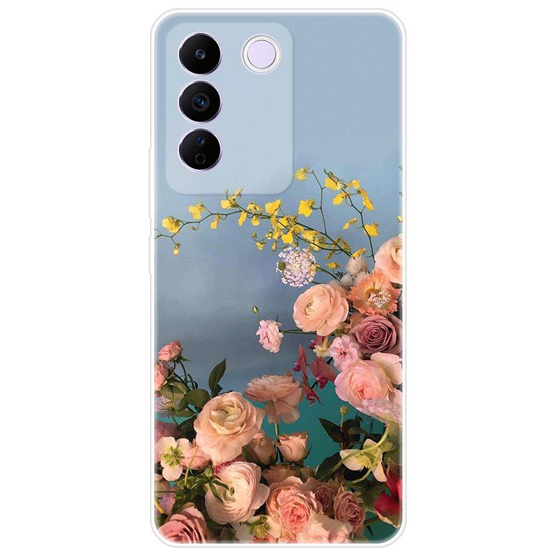 For Vivo V27e V 27e Case Soft Silicone Back Cover Cartoon Phone Case Diversification