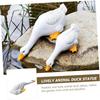 Resin Duck Decor Real Farm Duck Statues Funny Duck Fence Decoration,Real Animal Statue,Duck Sculpture for Home Garden Stairs,Farm,Patio,Backyard
