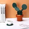 Polka Dot Cactus Coaster: Non-Slip, Heat-Resistant, Eco-Friendly Dining and Tea Mat Ornaments