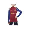 F.C. Barcelona Strike Letter Print Color Block Football Training Long Sleeve T-Shirt Kids Tops Noble-Red FJ5534-621