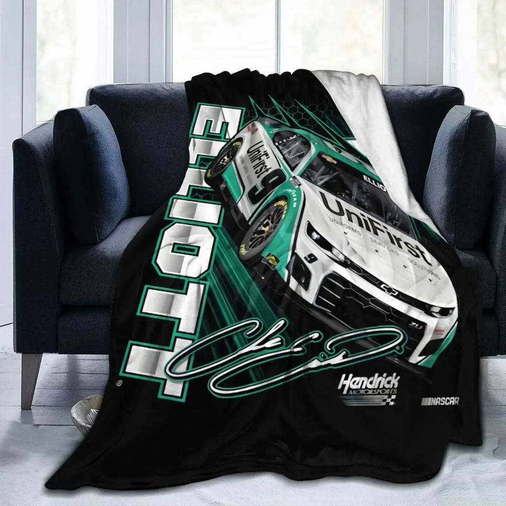 D Print Chase Elliott Fleece Throw Blanket Soft Lightweight Sofa Bed Cover Tapestry for Living Room Bedroom Couch