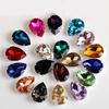 20Pcs Glass Rhinestone Beads Water Droplet Charm Sewing Accessories for DIY Clothing Applique