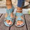 Модные женские сандалии Модные женские летние сандалии 2025 Новая летняя обувь для женщин Низкий каблук Плоские сандалии Женские Хрустальная обувь