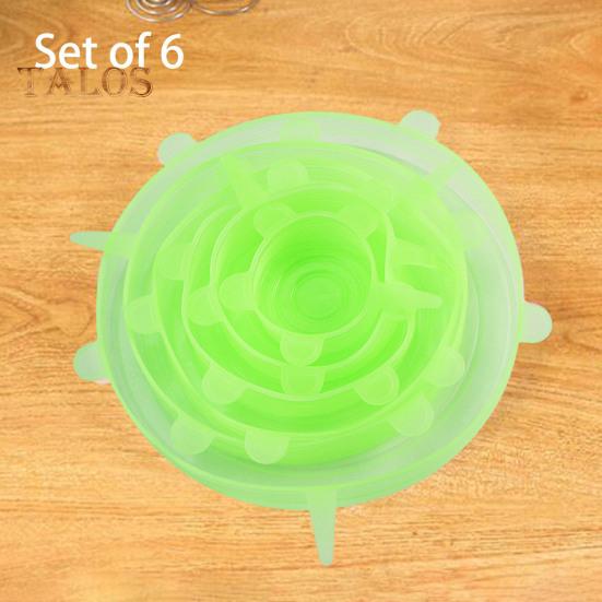 6 шт., силиконовые крышки для пищевых продуктов, крышки для чаш, сильная стабильность, пыленепроницаемость, сохранение свежести, пищевой класс, многофункциональные гибкие изоляционные чехлы, крышки для кастрюль, чашек