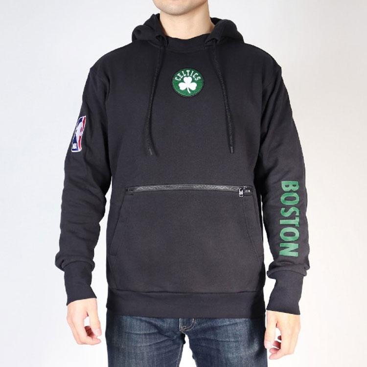 Nike Повседневная спортивная толстовка с капюшоном NBA Courtside Boston Celtics, мужские топы черного цвета CN1807-010