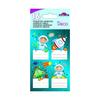 16 School Adhesive Labels - Rectangle - Astronauts In Space - Gold Foil