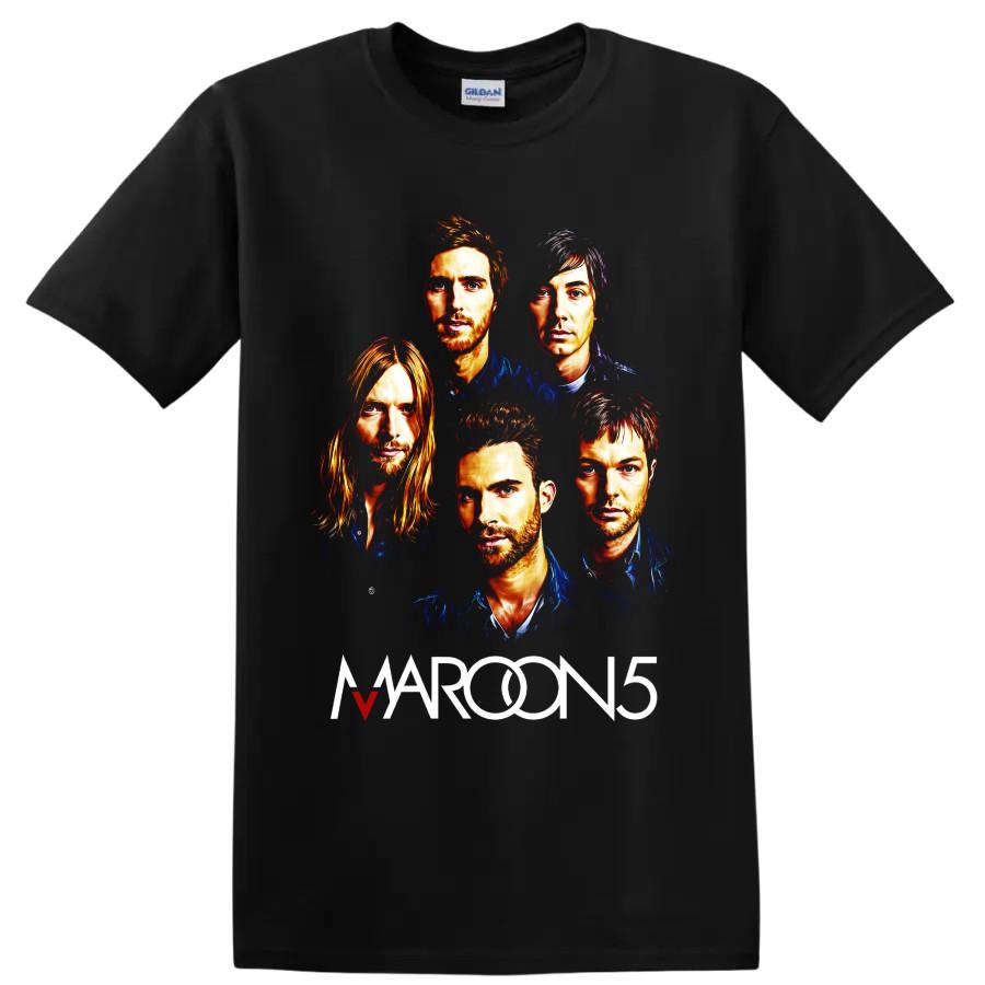 Maroon 5 Band Portrait T Shirt Rock Music Concert Fan Graphic Tee Unisex Gift