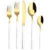 5 шт. набор столовой посуды из нержавеющей стали, набор посуды, нож, вилка, ложка, столовый набор, набор столовых приборов черного золота, кухонный сервиз на 6 персон