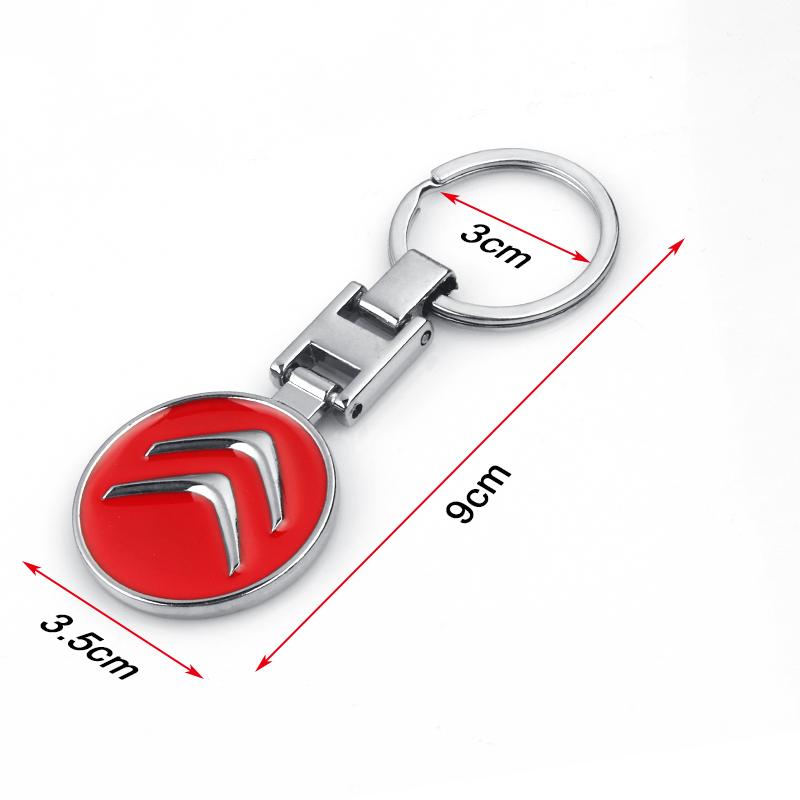 1pcs New Car Metal Keychain Hollow Key Ring Accessories For Citroen C1 C2 C3 C4 Grand Picasso C4L C5 C-ELYSEE Berlingo Cactus DS