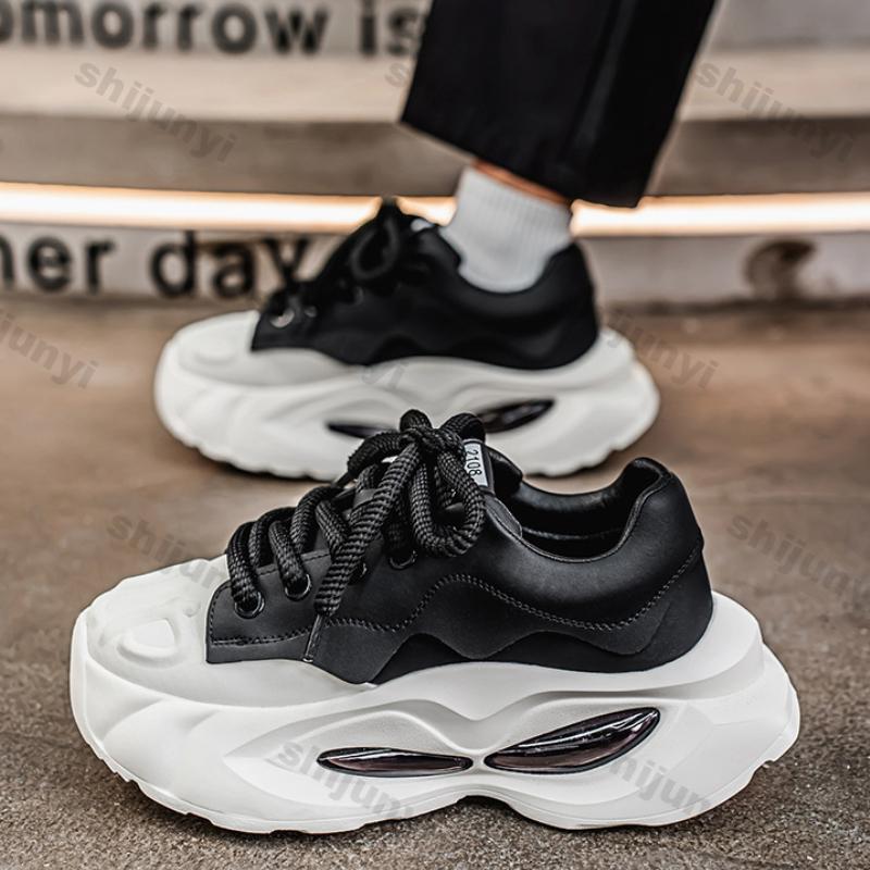 Модная мужская повседневная обувь Весенние дышащие кроссовки 2025 Весенний новый модный тренд Повседневные противоскользящие износостойкие туфли на платформе