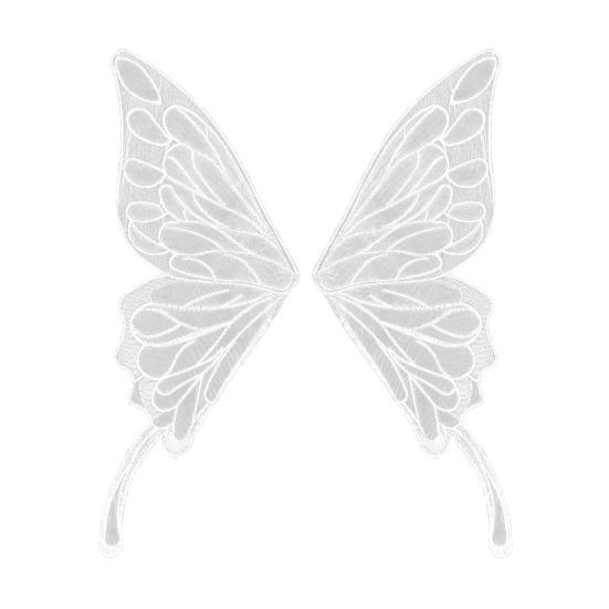 1 пара кружевных воротников с вырезом, мягкая ткань, дизайн с крыльями бабочки, устойчивые к разрыву, воротники на спине «сделай сам», для швейного магазина