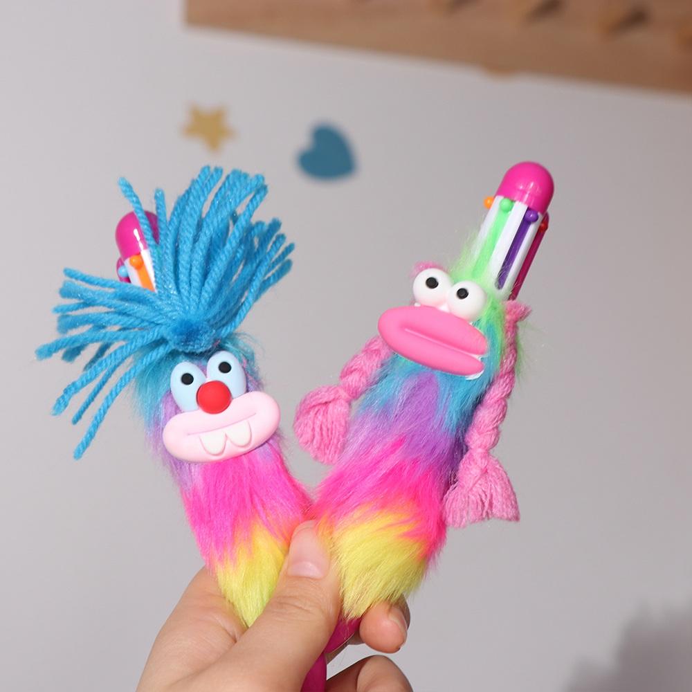 Bucktooth Rabbit Children's Plush Pen Sausage Mouth Rainbow Signature Pen Student
