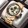 Модные мужские часы класса люкс из нержавеющей стали кварцевые часы мужские деловые хронограф календарь водонепроницаемые наручные часы