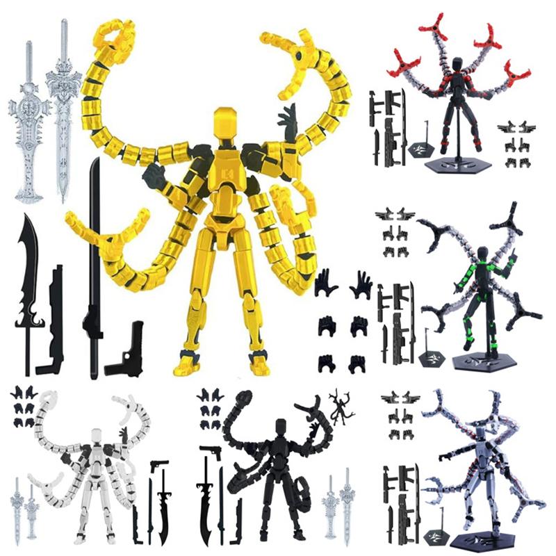 Сборка завершена 5,2 дюйма Фигурка T13 3D-печать Многосуставная Подвижная Титан 13 Счастливый Манекен Нова Робот Фигурка Подарки