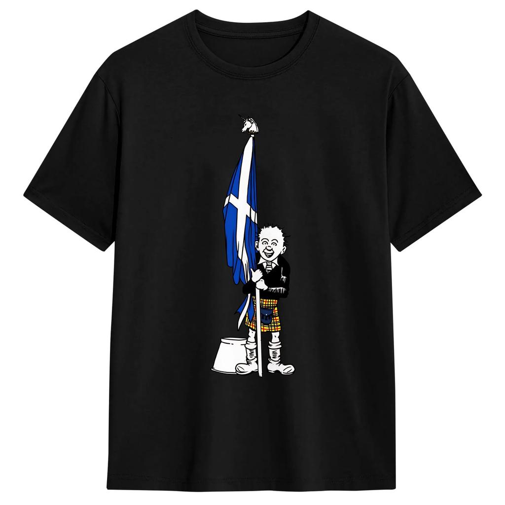 Unisex TShirts No Scotland No Party Novelty Pure Cotton Tee Shirt Short Sleeve T Shirt O Neck Clothes Gift Idea