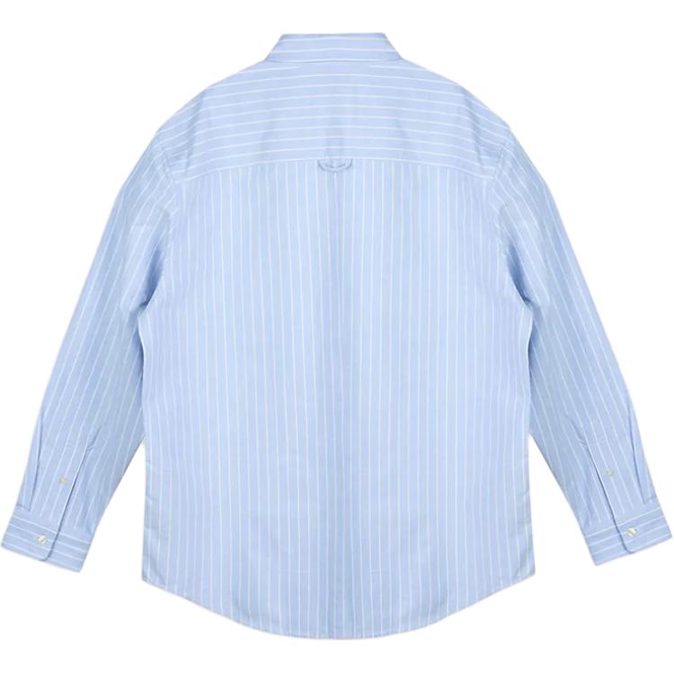 Coach Cotton Button-Down Pointed Collar Shirt Men Shirts Blue Striped CZ745-DY8