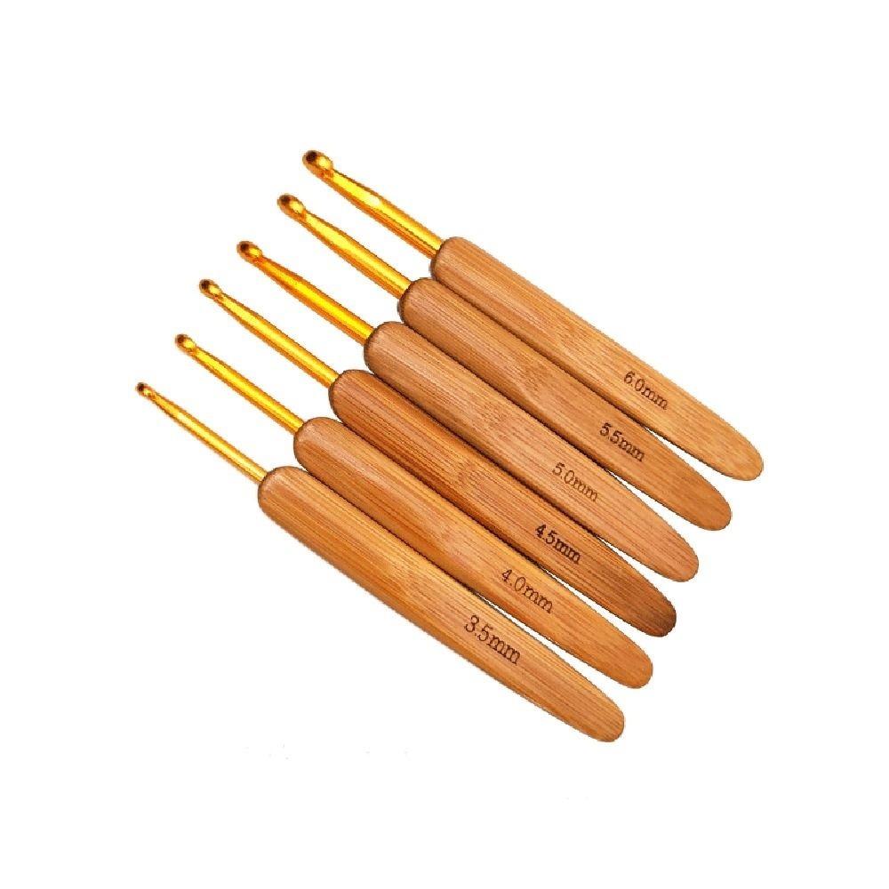Bamboo Wooden Crochet Hooks Small Size Knitting Needles Handicraft Yarn Weave Tool Hand Weave Tool