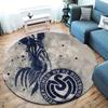 MSV Duisburg Round Area Rug,Carpet Rug for Living Room Bedroom Sofa Playroom Decor,Non-slip Floor Mat