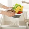 Складная корзина для слива с отверстиями для подвешивания Овощи Фрукты Паста Лапша Компактный кухонный дуршлаг