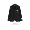 Men's Trendy Retro Loose Black Suit Jacket - High-End Street Style