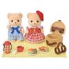 Sylvanian Families Doll and Furniture Set [Biscuit Bear Siblings -Picnic Lunch Set-] FS-60 ST Mark Ages 3 and Up Toy Dollhouse Sylvanian Families