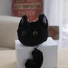 Retractable Pull Cord Tail Plush Cat Keychain Cute Mini Plush Doll Pendant Creative Backpack Decoration Accessories Gifts