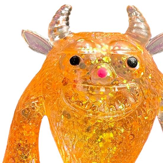 Мультяшная корова, сжимающаяся игрушка с блестками, для снятия стресса, Демон-корова, Сахарный шарик, Сенсорная игрушка, Расслабление, Снижение тревожности, Животная фиджет-игрушка