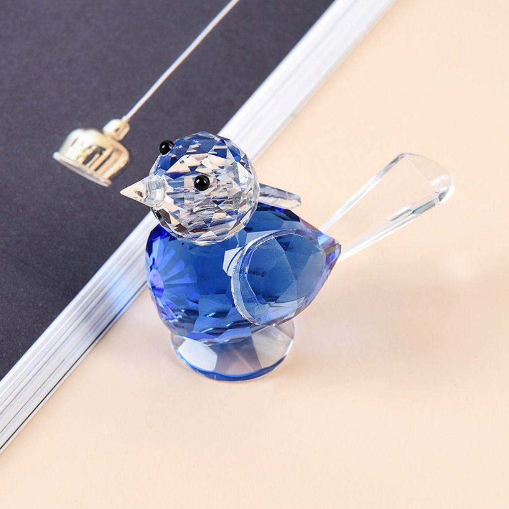 Exquisite Bird Figurines Crystal Craft Simulation Bird Ornaments Crystal Bird Ornaments Desk