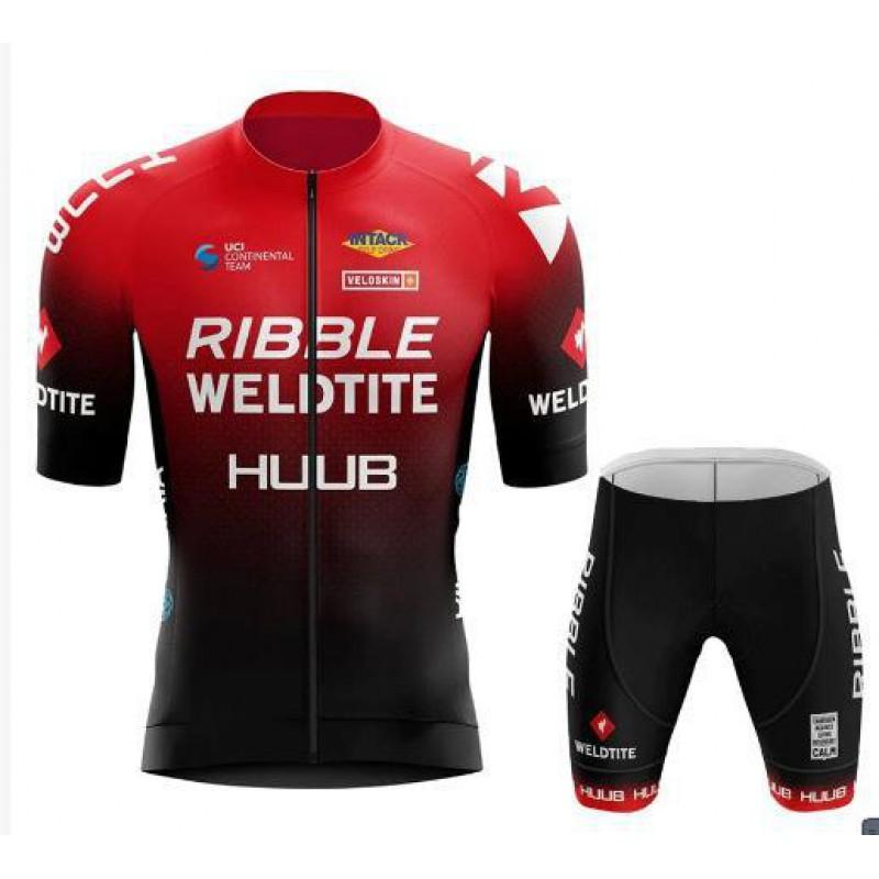 HUUB Mens Short Sleeve Cycling Jersey Set Quick Dry Mountain Bike Riding Apparel Road Trail