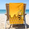 proof beach towel with a Maya the Bee pattern - soft,absorbent,quick-drying,machine washable - perfect for swimming,camping,bathing