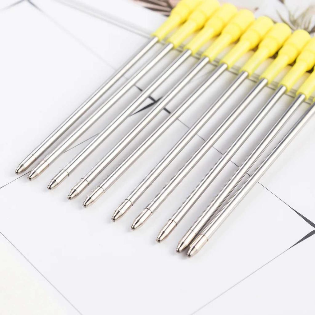 82mm 5 Pieces/Lot 1.0mm Metal Pen General Gel Pen Writing Smooth Refill Officel Stationery Gift Blue/Black Ink