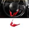 For Mazda 3 Axela 2014-2016 Bright Red Steering Wheel U Sheet Cover Trim 1PCS