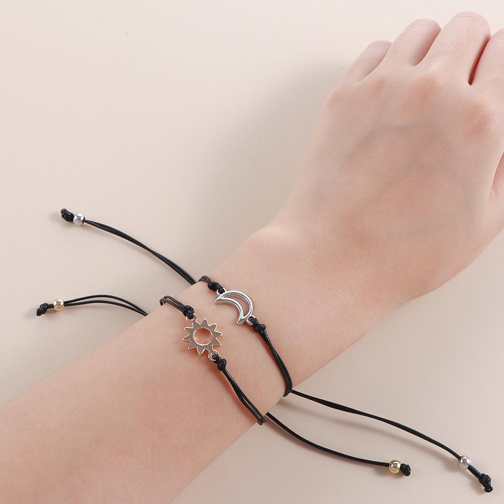 Подарки на День святого Валентина Браслеты для влюбленных пар Плетеные ручные веревки Тканые вручную браслеты Модная бижутерия