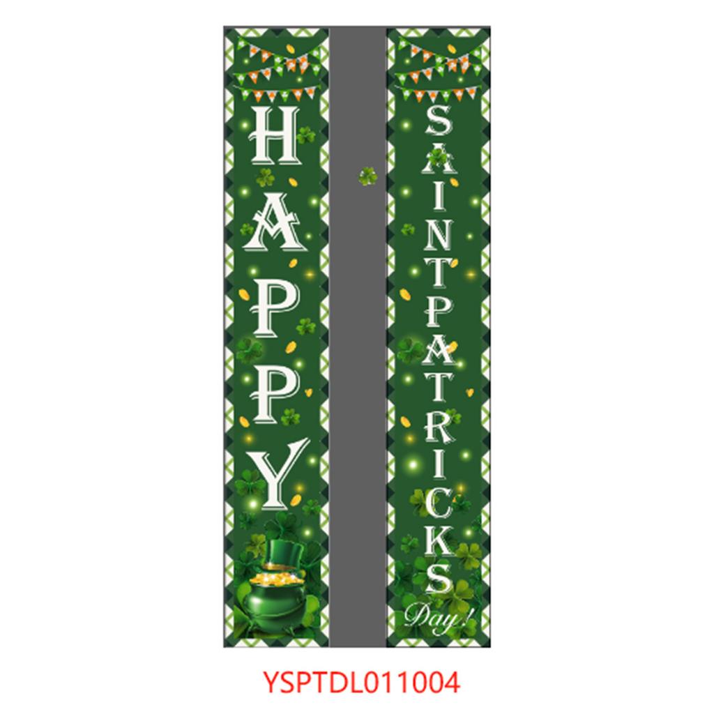 St. Patrick'S Day Family Party Door Frame Decoration Couplet Polyester Cloth Flag Poster Customization