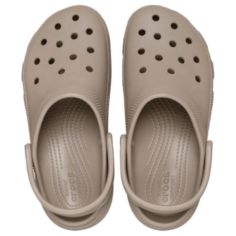 Crocs Классические сабо на платформе Классические сабо на платформе Удобные и универсальные Обувь с отверстиями Женские Серо-коричневые