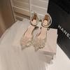 Bride Main Wedding Shoes Women's 2025 New Crystal Sparkling Single Shoes French Stiletto Pearl Stunning High Heels Autumn