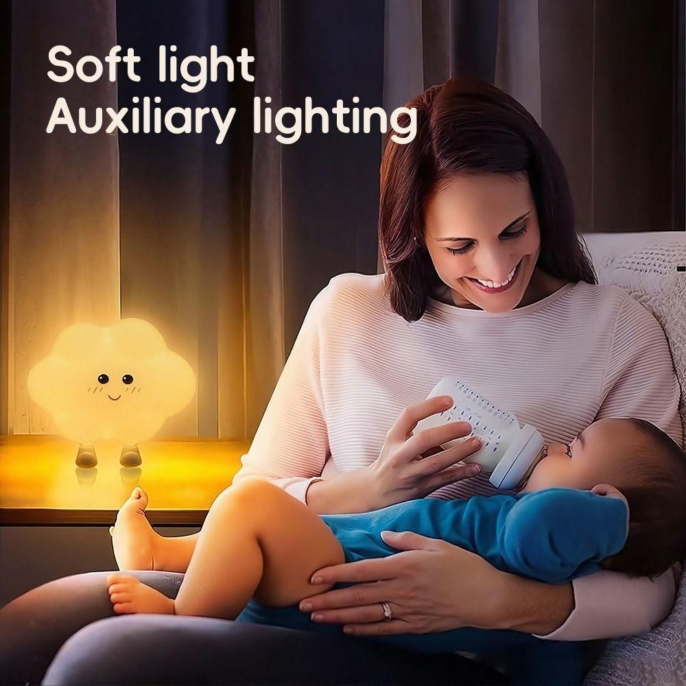 Silicone Wall Lamp Star Cloud Moon Beside Lamp New Nursery Wall Night Light Bedroom