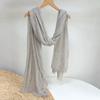 Solid Color Korean-style Aitifical Cotton Scarf Sun Shawl Scarf Light Luxury Head Scarves Autumn Vintage Women Scarves