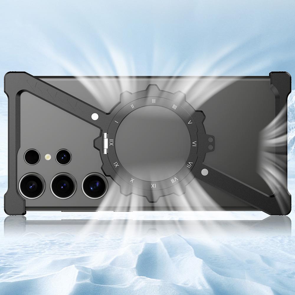 For Samsung Galaxy S25 Ultra Kickstand Case Compatible with MagSafe Z Shape Bumper Phone Cover