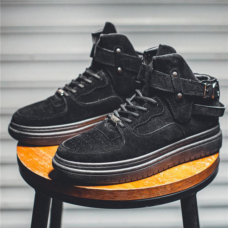 Мужские ретро высокие кеды для скейтбординга, платформа, удобные дышащие кроссовки, повседневная спортивная уличная одежда, винтажная массивная обувь