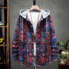 New Coat Loose Casual American Print Men's Hooded Shirt