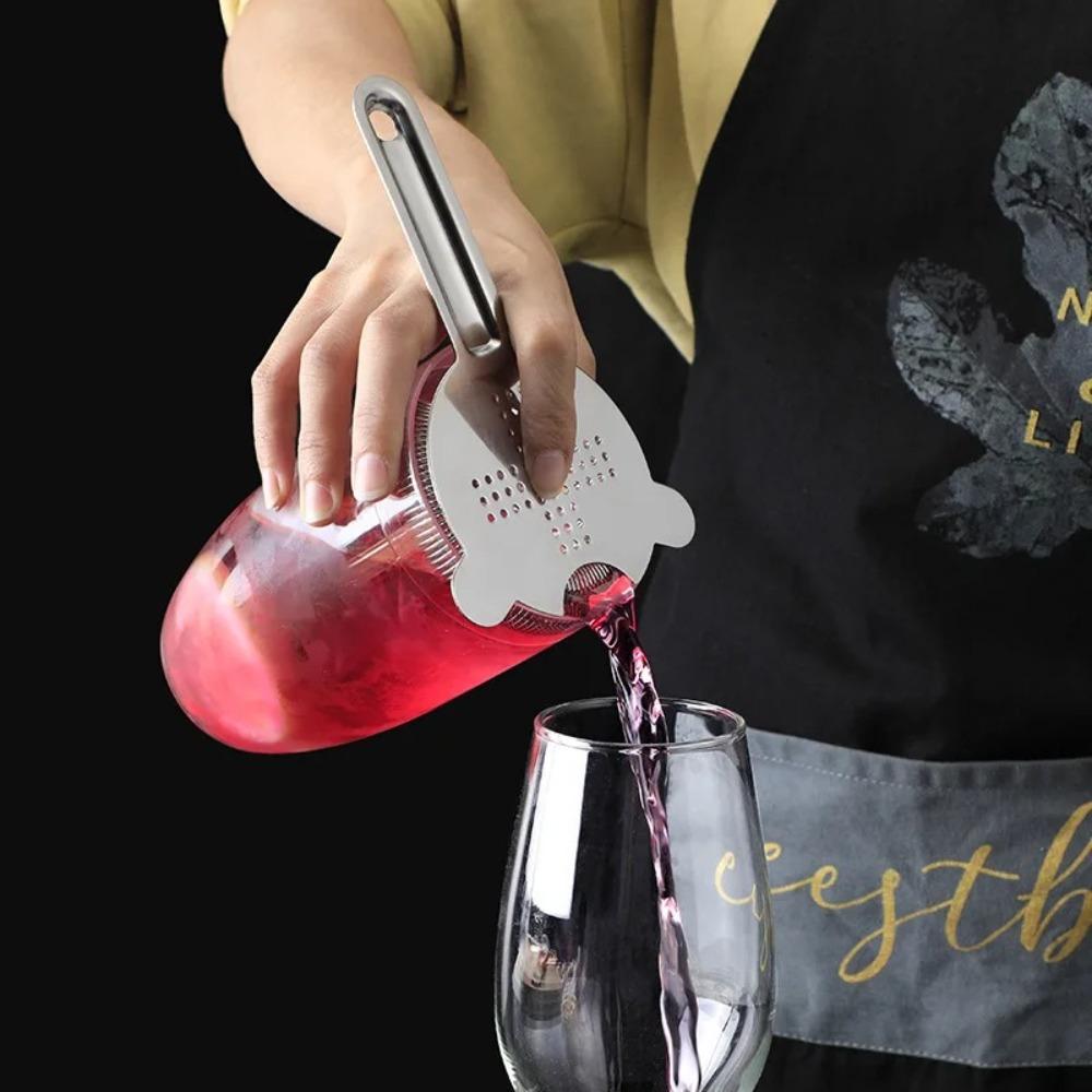 Утолщенный дуршлаг из нержавеющей стали, барный дуршлаг, винный бокал, фильтр для льда, кухонные аксессуары