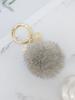 MAIA Mink Fur Keychain & Charm - Gray