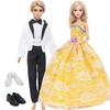 Свадебная одежда для модной куклы-пары для Кена для куклы 30 см, аксессуары, платье, бальное платье, костюм, футболка, шорты, 1/6, кукольный домик 30 см (НЕТ КУКЛ)