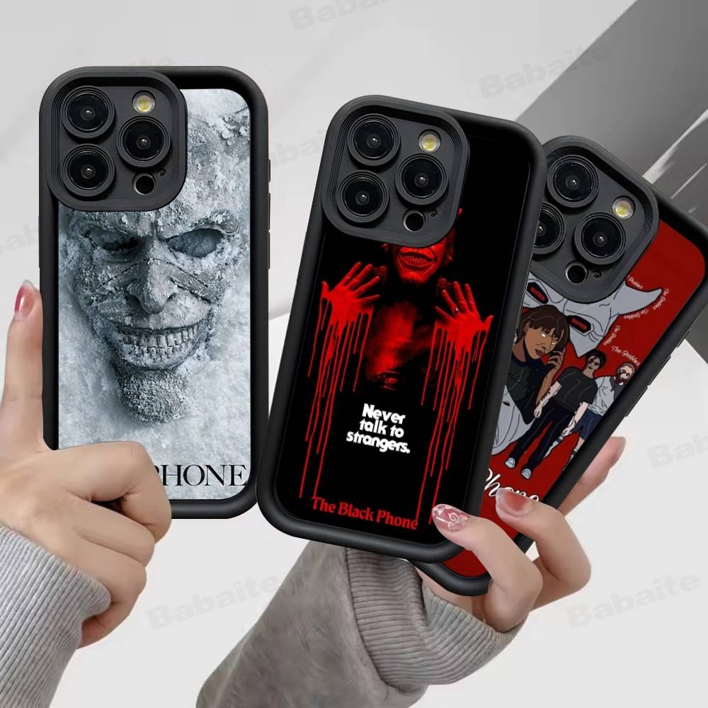Чехол для телефона из ТПУ в стиле фильма ужасов The B-Black P-Phone Для Iphone 17 16 15 14 13 12 11 Pro Max Plus Чехол