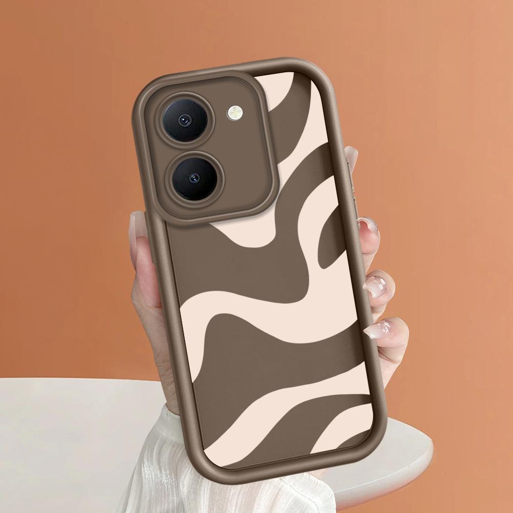 Мягкие силиконовые квадратные лестницы с мультяшным узором, полное покрытие, защита камеры, противоударный чехол для iPhone Infinix Tecno Vivo