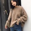 Lazy Style Loose Women's Sweater Autumn Winter Outer Wear Versatile Pullover Crew Neck Base Layer Thickened Knitwear