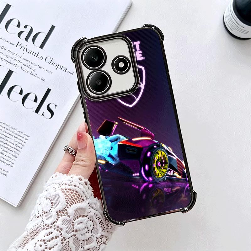 R-Rocket L-League Игровой Мягкий Чехол Для Телефона Для Xiaomi Redmi Note 14 15 Pro Plus 13 12 11S 11T 5G 10 9S 9 Гальванический Противоударный Fundas
