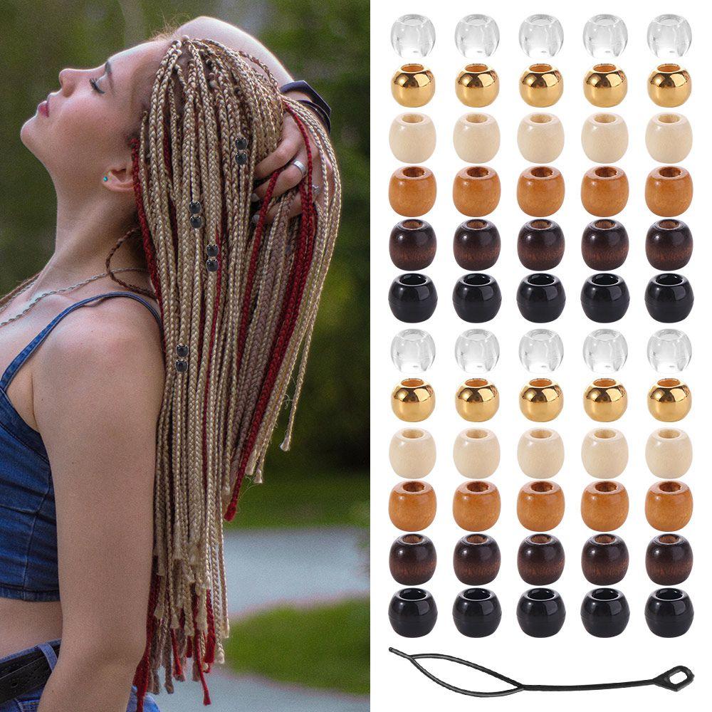 120Pcs Multi Style Braiding Beads DIY Crafts Dreadlocks Hair Rings  Hair Accessories